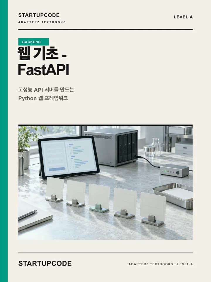 스타트업코드 웹 기초 - FastAPI 교재 표지